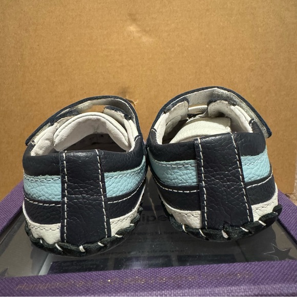 Pediped Josh Navy White Sneaker Size 0-6m - Picture 4 of 8
